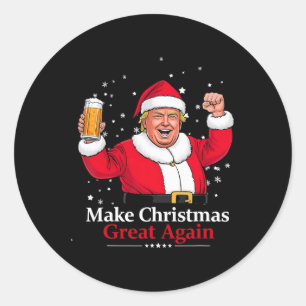 Jul 2024: Lustigt trump & Beer Make Christm Runt Klistermärke