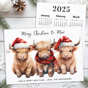 Jul 2025 års kalender för den beundransvärda högla julkort