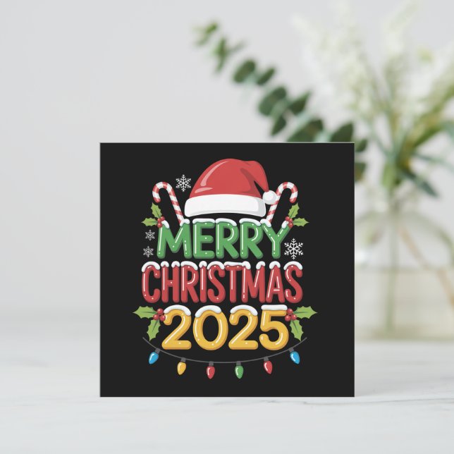 Jul 2025 Familj Crew Grupp Matchande Familj  Julkort (Stående Fram)