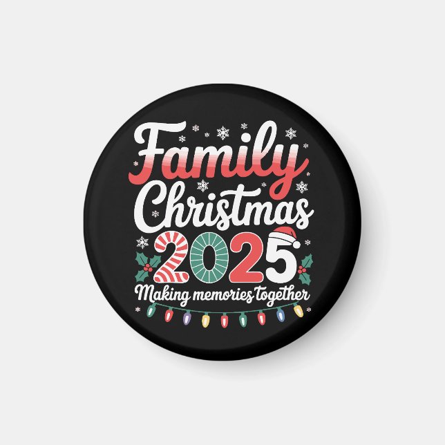 Jul 2025 Matchande Kläder Familj Xmas Squad  Magnet (Framsidan)