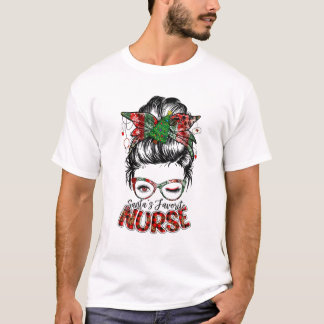 Jul 2025 Messy Bun Santa s T Shirt