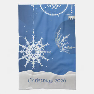 Jul 2026 Ornamenter Snöflinga Lägg till namn Kökshandduk