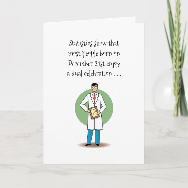 Jul 21:a födelsedagen i december helgkort (Framsida)