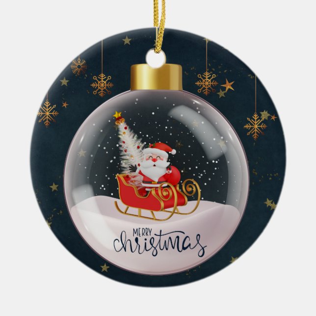 Jul 2 julgransprydnad keramik (Framsidan)