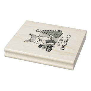 Jul 2 Pembroke Welsh Corgi (röd 1) Träd Cute Stämpel