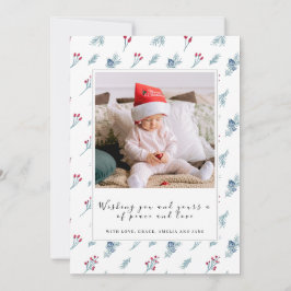 Jul 2 Photo Collage-kort för helgdag Inbjudningar