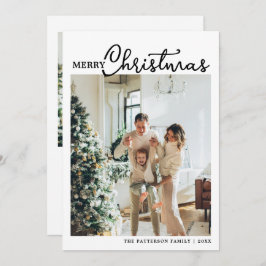 Jul 2 Photo Trendig Calligraphy-skript Julkort