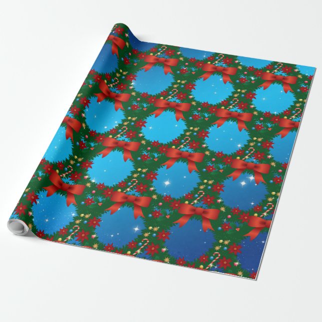 Jul (30"X60') Krans Presentpapper (Utrullad)