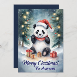 Jul 3-panda, Glad helg, julkort Inbjudningar