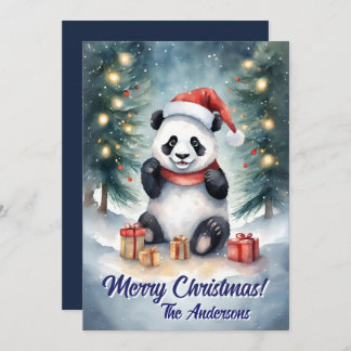Jul 3-panda, Glad helg, julkort Inbjudningar