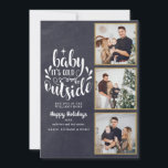 Jul 3 Photo Collage Boho Chalkboard Julkort<br><div class="desc">En snyggt boho 3-fotosamlingskonstruktion som du kan anpassa med dina favoritfoton i guld ramar,  meddelandet,  namn och året på en kalkylbords bakgrund. De omvända funktionerna som faller snöflingor på en matchande kritersbakgrund. Designad av Thisisnotme©</div>