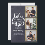 Jul 3 Photo Collage Boho Chalkboard Julkort<br><div class="desc">En snyggt boho 3-fotosamlingskonstruktion som du kan anpassa med dina favoritfoton i guld ramar,  meddelandet,  namn och året på en kalkylbords bakgrund. De omvända funktionerna som faller snöflingor på en matchande kritersbakgrund. Designad av Thisisnotme©</div>