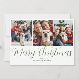 Jul 3 Photo Grönt Typography Julkort