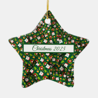 Jul [3D] Björnar och Träd Julgransprydnad Keramik