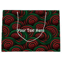 Jul 3D Red and Grönt Swirls