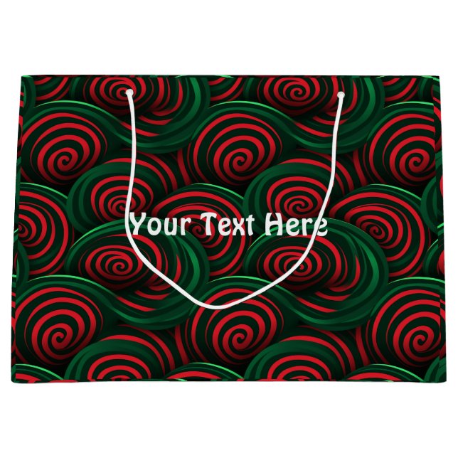 Jul 3D Red and Grönt Swirls (Framsidan)