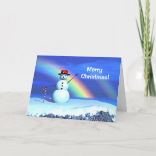 Jul 3D Snögubbe Helgkort