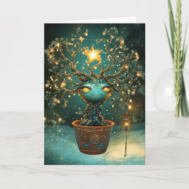 *~* jul 40 Cosmic Ögon Shine Kärlek AP97 Tack Kort (Framsida)