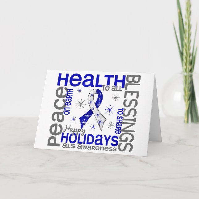 Jul 4 ALS-snöflingor Helgkort (Framsida)