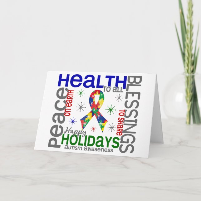 Jul 4 Autismsnöflingor Helgkort (Framsida)