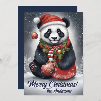 Jul 4-panda, Glad helg, julkort Inbjudningar