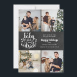 Jul 4 Photo Collage Boho Chalkboard Julkort<br><div class="desc">En helgdag för fotokollage med elegant 4 som gör att du kan anpassa dig med dina favoritfoton,  favoritmeddelanden,  namn och år på en kalkylbords bakgrund. De omvända funktionerna som faller snöflingor på en matchande kritersbakgrund. Designad av Thisisnotme©</div>