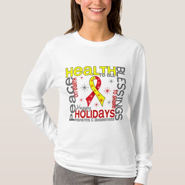 Jul 4 snöflingor för hepatit C T Shirt (Framsida)