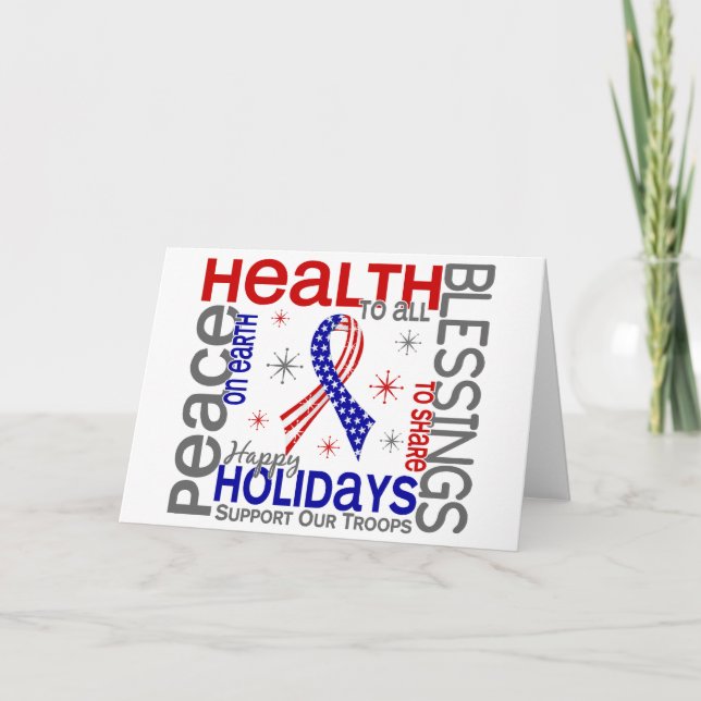 Jul 4 - support för våra trupper helgkort (Framsida)