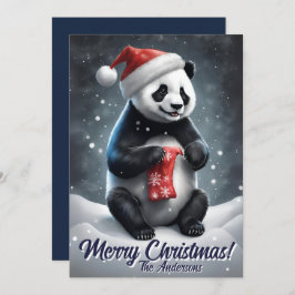 Jul 5-panda, Glad helg, julkort Inbjudningar