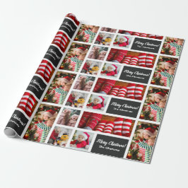 Jul 5 Photo Collage med Family Namn, svart Presentpapper
