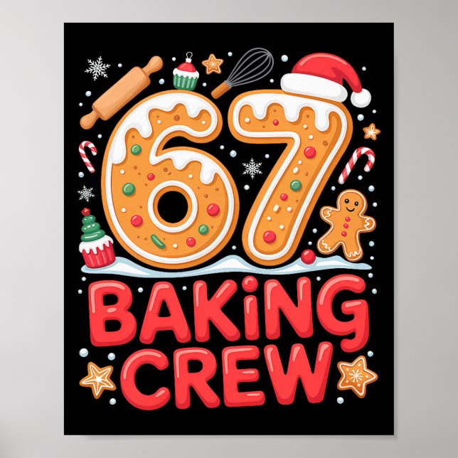 Jul 67 Baklag Crew Roligt Meme Pepparkaks Kaka Poster (Framsidan)