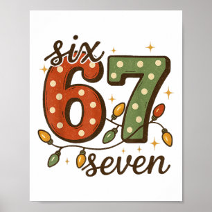 Jul 67 Meme Six Seven 6-7 Roligt Internet Skämt Poster