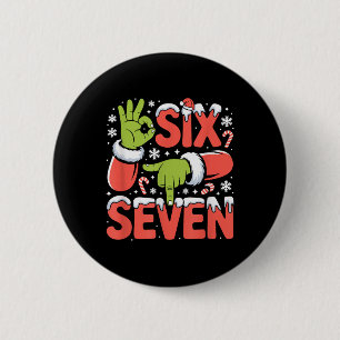 Jul 67 Roligt Meme Xmas Sex Sju Tomte Hand Knapp