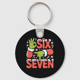 Jul 67 Roligt Meme Xmas Sex Sju Tomte Hand Nyckelring