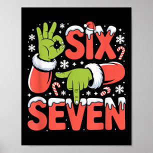 Jul 67 Roligt Meme Xmas Sex Sju Tomte Hand Poster