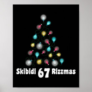 Jul 67 Skibidi Rizzmas Rolig Gen Z Slang Xma Poster