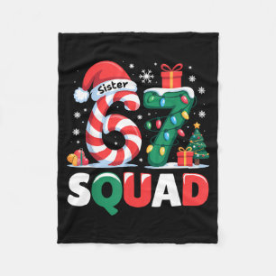 Jul 67 Squad Syster 6-7 Rolig Matchande Godis Fleecefilt