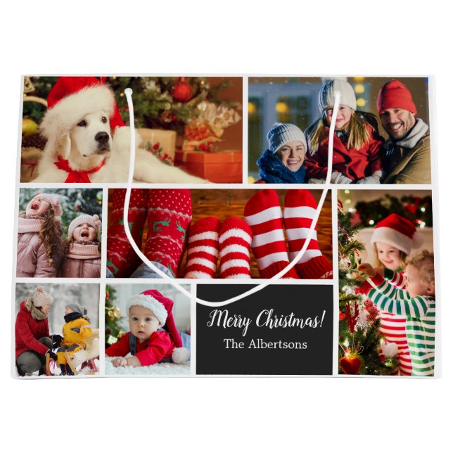 Jul 7 Photo Collage med Family Namn, svart (Framsidan)