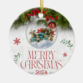 Jul 8 julgransprydnad keramik