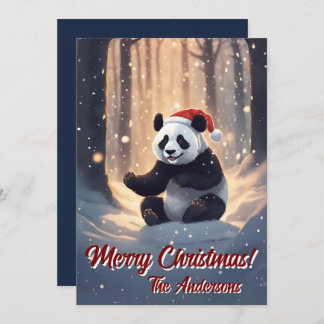 Jul 9-panda, Glad helg, julkort Inbjudningar
