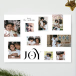 Jul 9 Photo Collage Modern JOY Julkort<br><div class="desc">Jul Helgdag Photo Collage Elegant Glatt Moments ____________________________ ***Denna design är en del av en julklapp för helgdag*** Fånga julhelgens magi med min Elegant Glatta Moments jul - Helgdag Foto Collage Collection! Den här samlingen är designad för att på ett snyggt sätt visa dina uppskattade minnen i en contemporary och...</div>