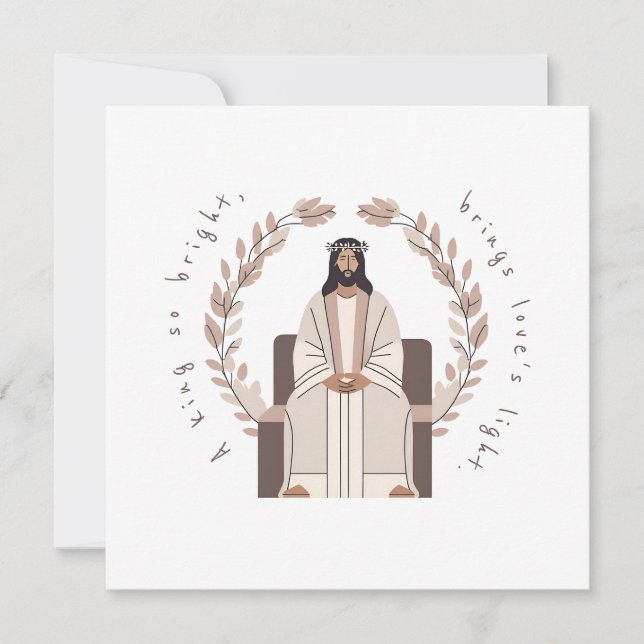 Jul | A Kung So Bright | Jesus | Neutralter Julkort (Framsida)
