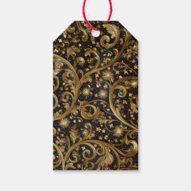 Jul Abstrakt Mönster Presentetikett (Framsidan)