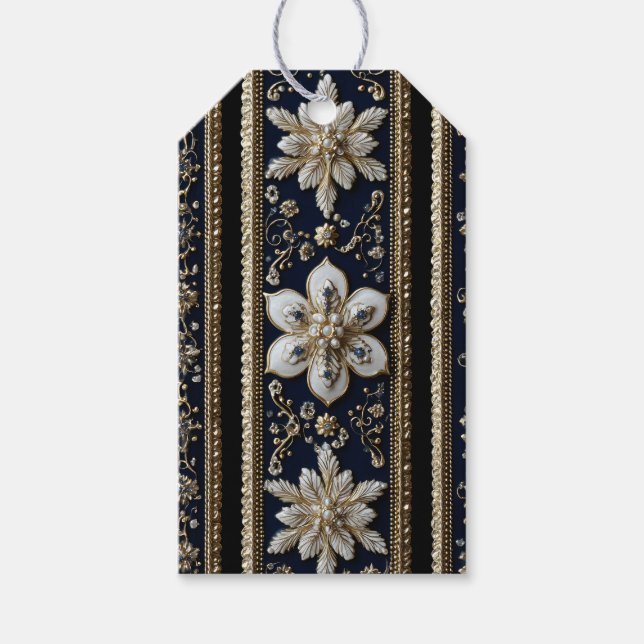 Jul Abstrakt Mönster Presentetikett (Framsidan)