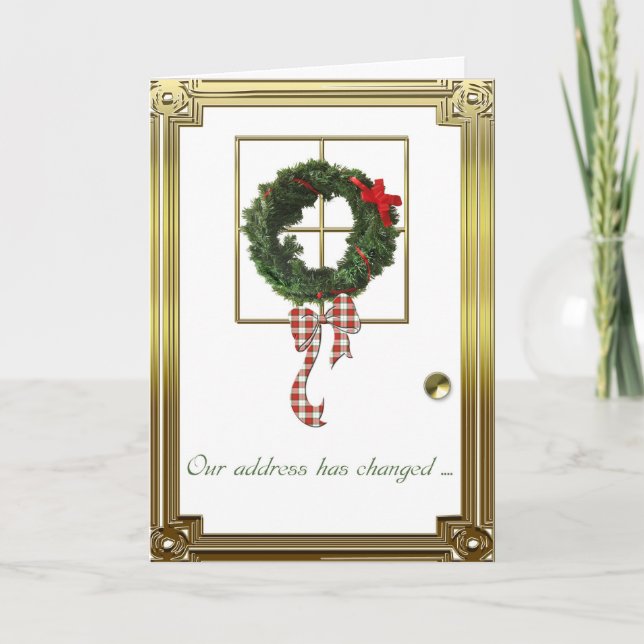 Jul Adress Byte Hälsning Helgkort (Framsida)