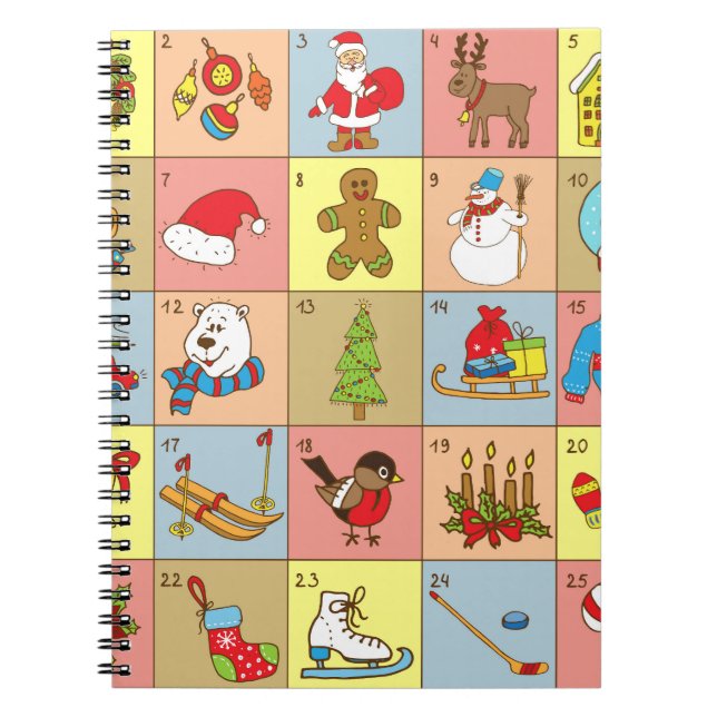 Jul Advent: Doodle Inslag Collection Anteckningsbok (Framsidan)