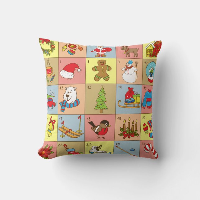 Jul Advent: Doodle Inslag Collection Kudde (Framsida)