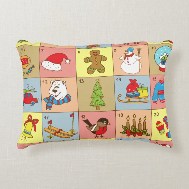 Jul Advent: Doodle Inslag Collection Prydnadskudde (Framsidan)