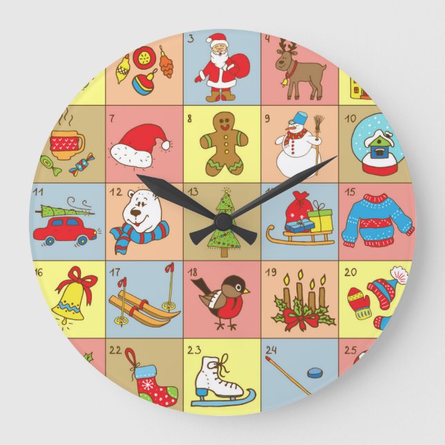 Jul Advent: Doodle Inslag Collection Stor Klocka (Framsida)