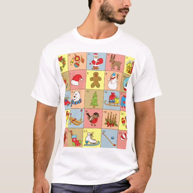 Jul Advent: Doodle Inslag Collection T Shirt (Framsida)